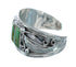 Navajo Turquoise Multistone Leaf Sterling Silver Cuff Bracelet JX128671